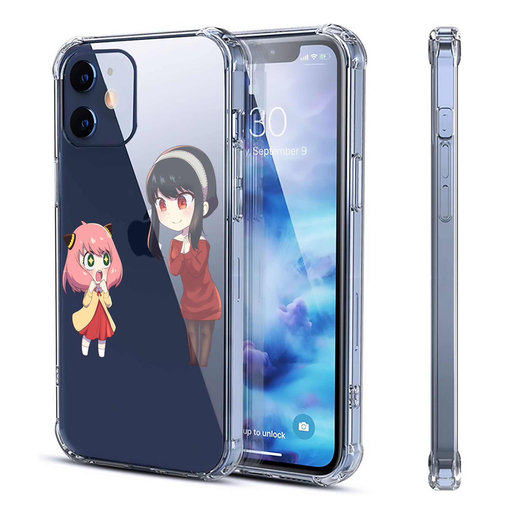 （画像用） SPY×FAMILY间谍家家酒 【iPhone 12シリーズ対応】透明スマホケース（クリアソフトケース）